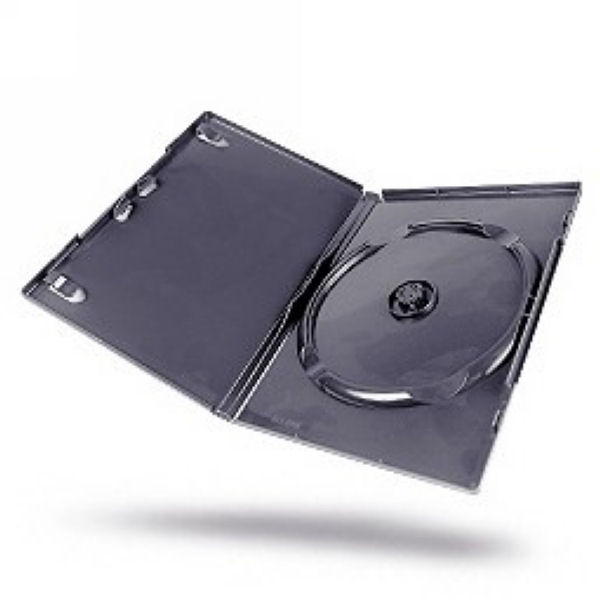 Boîtier CD Slim, boîte de 50, Transparent/Noir